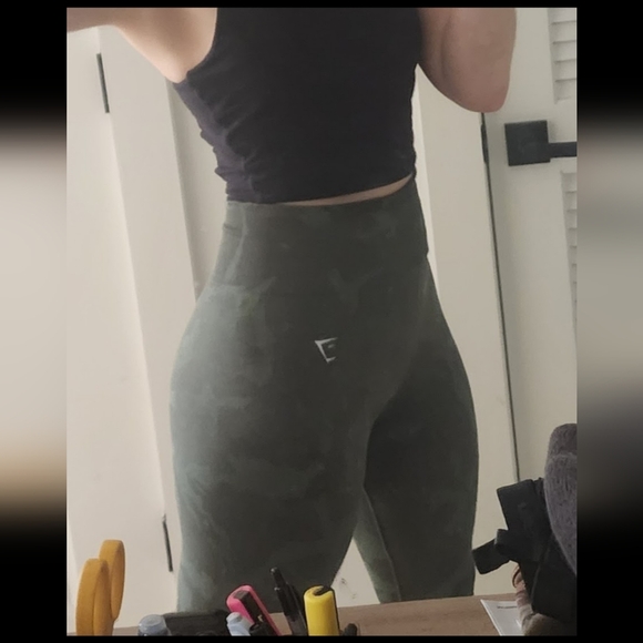 Gymshark Adapt Seamless Leggings  green camo, Medium - Picture 2 of 11